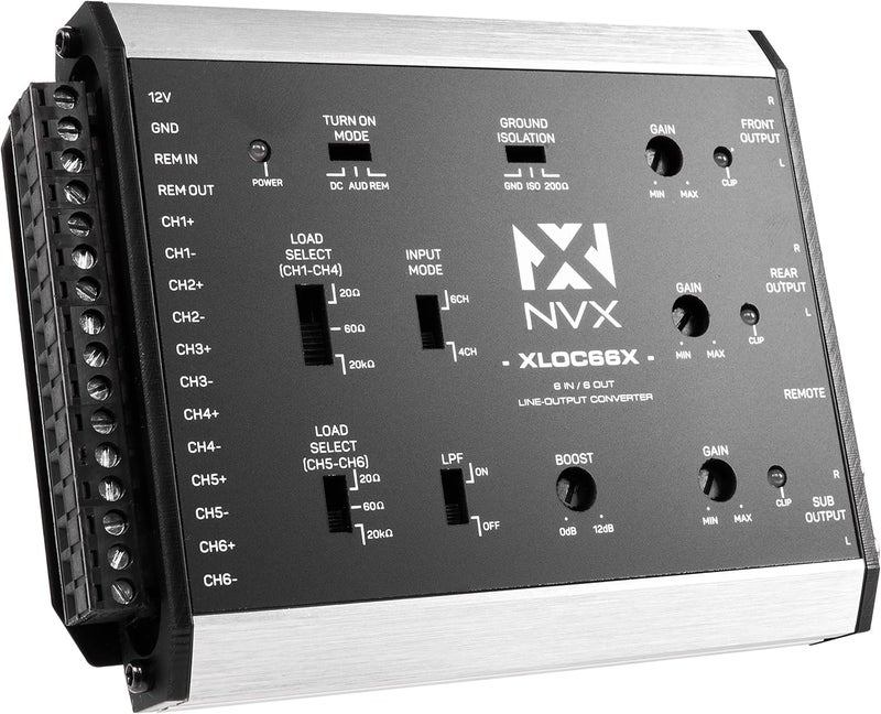 NVX XLOC66X محول خرج خط نشط عالي الجهد بـ 6 مدخلات / 6 مخرجات مع مطابقة مقاومة وتحكم مستوى عن بُعد - Image 2